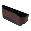 Car Seat Crevice Storage Box with Interval Cup Drink Holder Auto Gap Pocket Stowing Tidying for Phone Pad Card Coin Case Accessories(Brown)