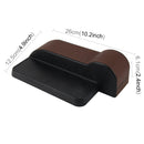 Car Seat Crevice Storage Box with Interval Cup Drink Holder Auto Gap Pocket Stowing Tidying for Phone Pad Card Coin Case Accessories(Brown)