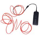YouOKLight Neon EL Cold Round Flexible Strip Light with 3V Battery Box for Dance Party Car Decoration, Length: 3m(Red Light)