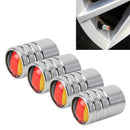 4 PCS German Flag Pattern Gas Cap Mouthpiece Cover Gas Cap Tire Cap Car Motor Bicycle Tire Valve Caps