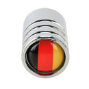 4 PCS German Flag Pattern Gas Cap Mouthpiece Cover Gas Cap Tire Cap Car Motor Bicycle Tire Valve Caps