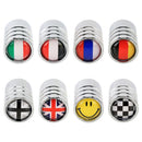 4 PCS German Flag Pattern Gas Cap Mouthpiece Cover Gas Cap Tire Cap Car Motor Bicycle Tire Valve Caps