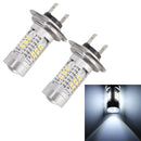 2 PCS H7-2835 10.5W 780LM 6500K 21 SMD 2835 LEDs Car DRL Headlights, DC 12~24V(White Light)