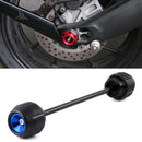 Modified Rear Wheels Drop Resistance Aluminum Alloy Ball Crash Protection Bars for Yamaha FZ09 MT-09(Blue)