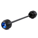 Modified Rear Wheels Drop Resistance Aluminum Alloy Ball Crash Protection Bars for Yamaha FZ09 MT-09(Blue)
