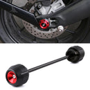 Modified Rear Wheels Drop Resistance Aluminum Alloy Ball Crash Protection Bars for Yamaha FZ09 MT-09(Red)