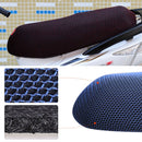 Waterproof Motorcycle Sun Protection Heat Insulation Seat Cover Prevent Bask In Seat Scooter Cushion Protect, Size: XL, Length: 78-85cm; Width: 40-53cm(Black Red)