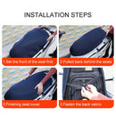 Waterproof Motorcycle Sun Protection Heat Insulation Seat Cover Prevent Bask In Seat Scooter Cushion Protect, Size: XL, Length: 78-85cm; Width: 40-53cm(Blue)