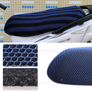 Waterproof Motorcycle Sun Protection Heat Insulation Seat Cover Prevent Bask In Seat Scooter Cushion Protect, Size: XXL, Length: 86- 92cm; Width: 40-56cm(Black Blue)