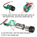 Car 10A 12V European Standard Cigarette Lighter Full Assembly with Light (Red)