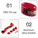 Motorcycle Modification Parts Front Brake Fluid Oil Universal Brake Oil Cup for Kawasaki / Suzuki(Silver)