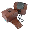 Motorcycle Accessories Modified Side of the Box Leather Bag Knight Bag Kit(Brown)