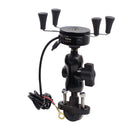 Motorcycle X Shape Aluminum Alloy Phone Bracket 5V 2.1A Phone Charger