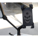 Portable Motorcycle USB Charger Mobile Phone Holder, Rearview Mirror Version(Black)