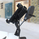 Portable Motorcycle USB Charger Mobile Phone Holder, Rearview Mirror Version(Black)