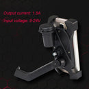 Portable Motorcycle USB Charger Mobile Phone Holder, Rearview Mirror Version(Red)