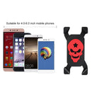 Portable Motorcycle USB Charger Mobile Phone Holder, Rearview Mirror Version(Red)