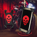 Portable Motorcycle USB Charger Mobile Phone Holder, Rearview Mirror Version(Red)