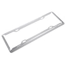 2 PCS Car License Plate Aerospace Aluminum Bracket Frame Holder Stand Mount(Silver)