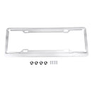 2 PCS Car License Plate Aerospace Aluminum Bracket Frame Holder Stand Mount(Silver)