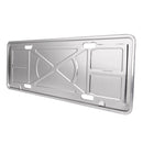 2 PCS Car License Plate Aluminium Alloy Bracket Frame Holder Stand Mount(Silver)