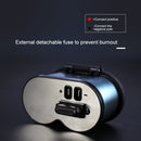 Portable Motorcycle Aluminum Alloy Dual USB Charger Cigarette Lighter (Black)