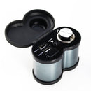 Portable Motorcycle Aluminum Alloy Dual USB Charger Cigarette Lighter (Cyan)