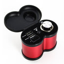 Portable Motorcycle Aluminum Alloy Dual USB Charger Cigarette Lighter (Red)