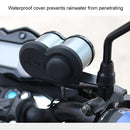 Portable Motorcycle Aluminum Alloy Dual USB Charger Cigarette Lighter (Red)