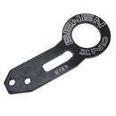 Benen Aluminum Alloy Rear Tow Towing Hook Trailer Ring for Universal Car Auto with Two Screw Holes(Black)
