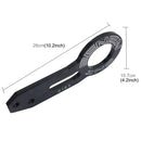 Benen Aluminum Alloy Rear Tow Towing Hook Trailer Ring for Universal Car Auto with Two Screw Holes(Black)