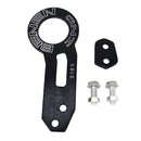 Benen Aluminum Alloy Rear Tow Towing Hook Trailer Ring for Universal Car Auto with Two Screw Holes(Black)