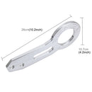 Benen Aluminum Alloy Rear Tow Towing Hook Trailer Ring for Universal Car Auto with Two Screw Holes(Silver)