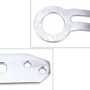 Benen Aluminum Alloy Rear Tow Towing Hook Trailer Ring for Universal Car Auto with Two Screw Holes(Silver)