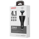 JOYROOM T600 2 in 1 Multifunctional Wireless Bluetooth 2.1A Single USB Port Car Charger + Earphone with Circular LED Indicator Light and Hands-free Call Functions for Cars & Pickups & SUV & Smartphone ... S & MP3 & MP4 and other USB-charged Devices(White)