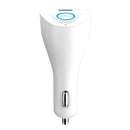JOYROOM T600 2 in 1 Multifunctional Wireless Bluetooth 2.1A Single USB Port Car Charger + Earphone with Circular LED Indicator Light and Hands-free Call Functions for Cars & Pickups & SUV & Smartphone ... S & MP3 & MP4 and other USB-charged Devices(White)