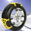 Size M Car Snow Tire Anti-skid Chains Yellow Chains 6pcs/set For 1 Car With Black Bag Packaging