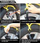 Size M Car Snow Tire Anti-skid Chains Yellow Chains 6pcs/set For 1 Car With Black Bag Packaging