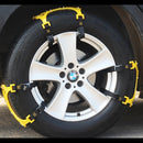 Size M Car Snow Tire Anti-skid Chains Yellow Chains 6pcs/set For 1 Car With Black Bag Packaging