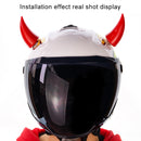 2 PCS Motorcycle Helmet Devil Decoration Motorbike Helmet Suction Cups Horns Decoration Headwear Sucker(Pink)