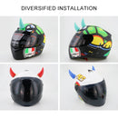 2 PCS Motorcycle Helmet Devil Decoration Motorbike Helmet Suction Cups Horns Decoration Headwear Sucker(Fluorescent Green)