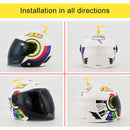 Motorcycle Helmet Take-copter Decoration Motorbike Helmet Suction Cups Rotate Horns Decoration(Yellow)
