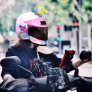 Motorcycle Helmet Take-copter Decoration Motorbike Helmet Suction Cups Rotate Horns Decoration(Yellow)