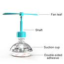 Motorcycle Helmet Take-copter Decoration Motorbike Helmet Suction Cups Rotate Horns Decoration(Yellow)
