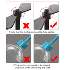Motorcycle Helmet Take-copter Decoration Motorbike Helmet Suction Cups Rotate Horns Decoration(Yellow)