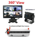 PZ612-4AHD IP67 120 Degree Car AHD 1080P 2 Megapixels 10 inch 4-Way Rearview Mirror Monitor, Night Vision Full Color, with Video Function