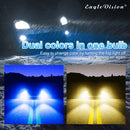 2 PCS EV14 880 / 881 DC9-32V / 6W / IP67 Car LED Double Color Fog Light, Ice Blue Light + Amber Light