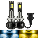 2 PCS EV15 880 / 881 DC9-32V / 6W / IP67 Car LED Double Color Fog Light, Cold White Light + Amber Light