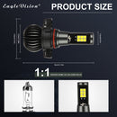 2 PCS EV15 H16 / 5202 DC9-32V / 6W / IP67 Car LED Double Color Fog Light, Cold White Light + Amber Light