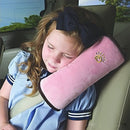 2 PCS Children Baby Safety Strap Soft Headrest Neck Support Pillow Shoulder Pad for Car Safety Seatbelt(Pink)